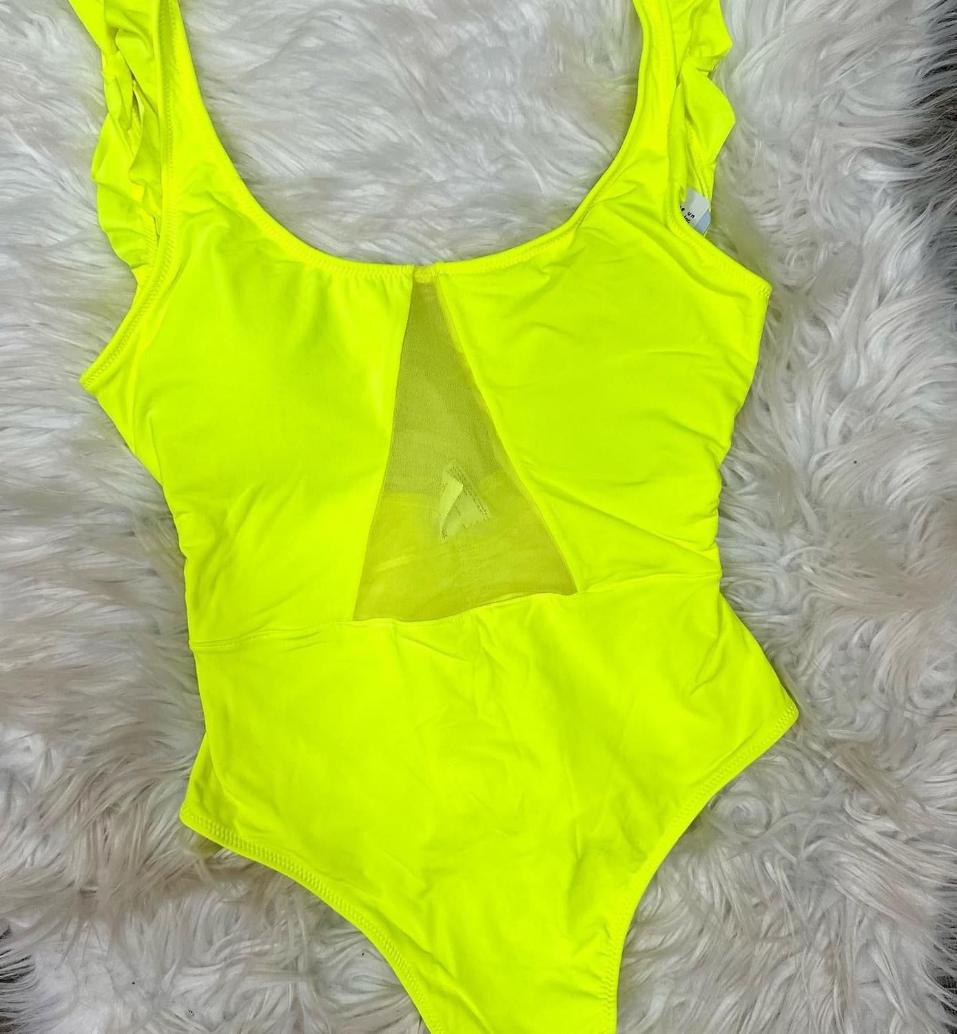 Neon lime swimsuit